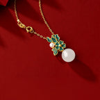 Collier Sakura en jade Hetian