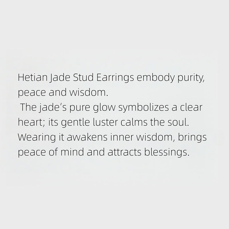 Thalyn Natural  Hetian Jade Earrings