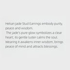 Thalyn Natural  Hetian Jade Earrings
