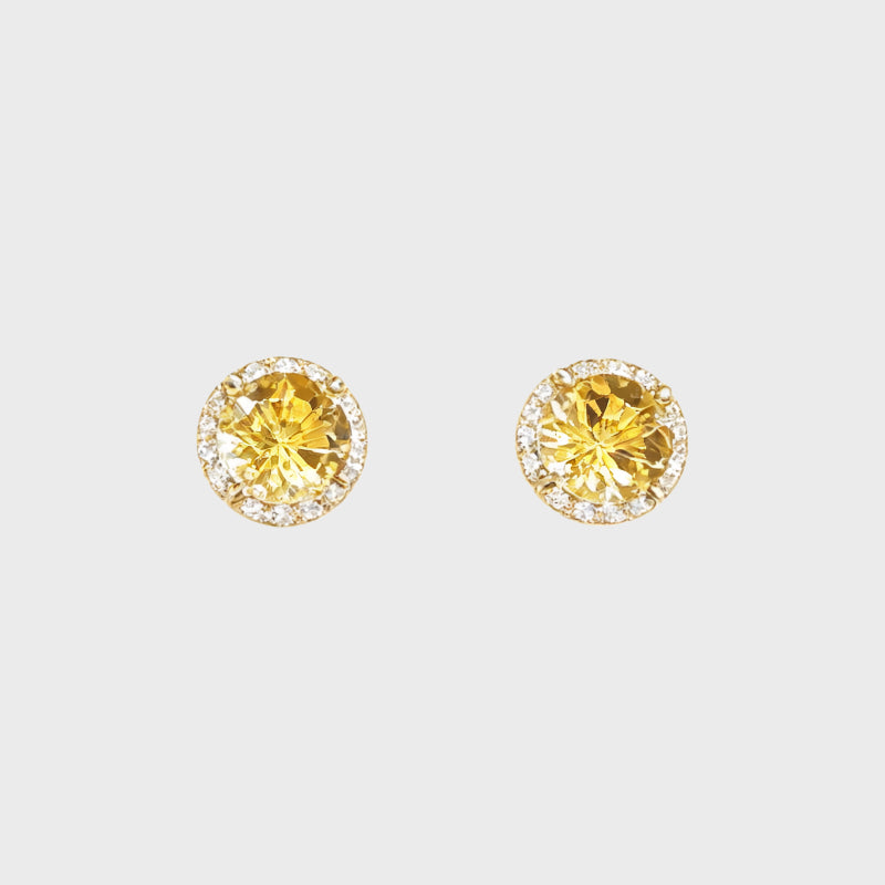 Firework Cut Citrine Earrings – Attract Wealth & Career, Super Sparkle Energy