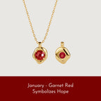 IT'S ME Series S925 Silver Birthstone Necklace, Women Dainty Clavicle Chain, Perfect Birthday Gift