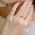 Bague Quartz Rose – Cœur Ouvert, Attire l'Amour, Épanouissement Printanier