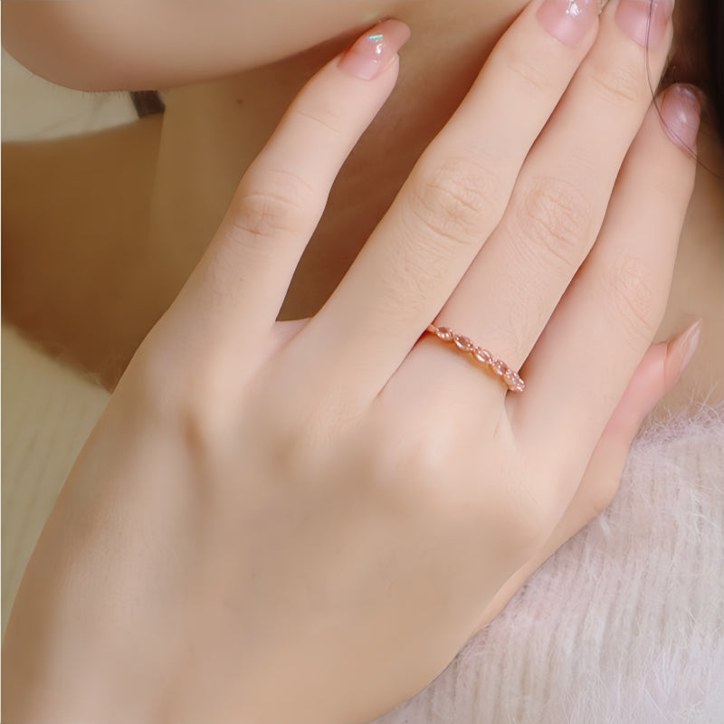 Bague Quartz Rose – Cœur Ouvert, Attire l'Amour, Épanouissement Printanier