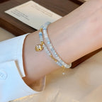 Collier en cristal naturel couronne vintage