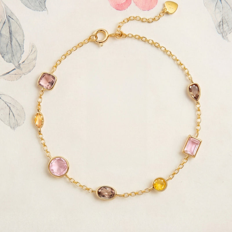 Bracelet triple chance en cristal naturel