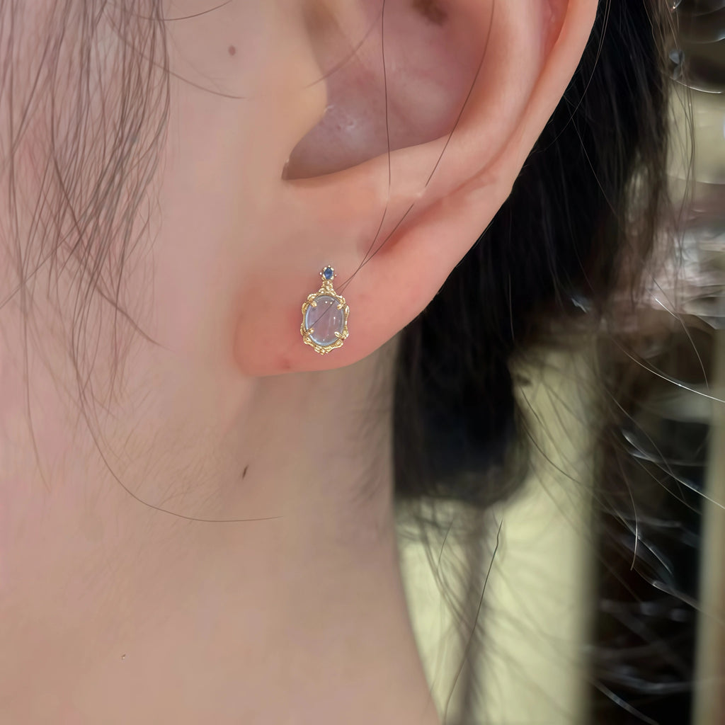 Oval Natural Aquamarine 3‑Piece Set - Courage & Peace
