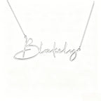 Collier personnalisé en argent pur S925 avec pendentif lettre - Collier prénom anglais