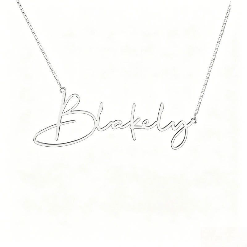Customized Letter Necklace S925 Pure Silver Necklace English Name Necklace