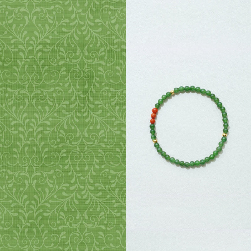 Bracelet en jade Hetian naturel Lotus Éclat Pur