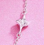 Starry Moon Full Diamond Silver Necklace - Embodying Gentle Celestial Proctection