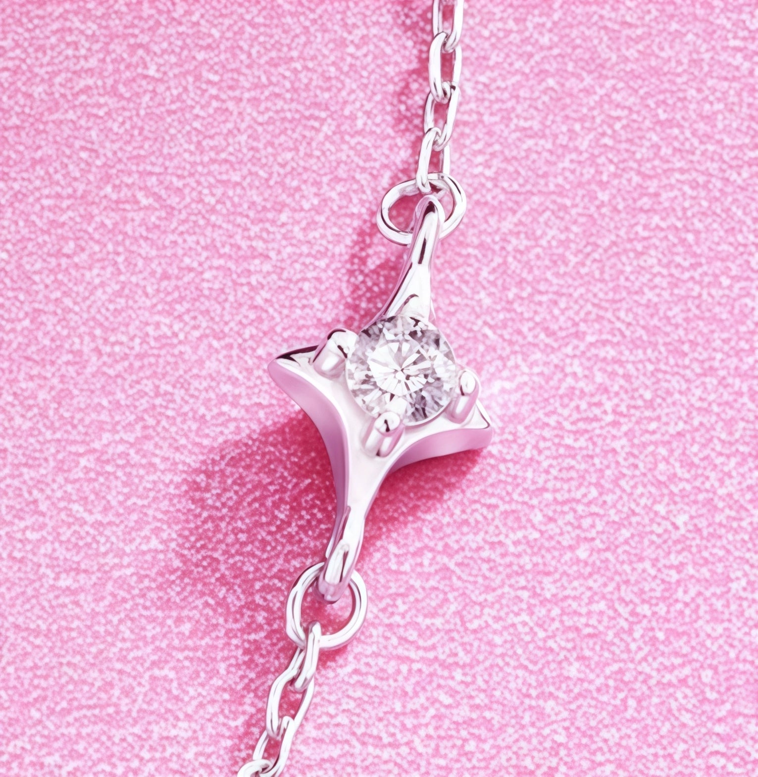 Starry Moon Full Diamond Silver Necklace - Embodying Gentle Celestial Proctection