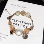 Bracelet avec pendentif cochon doré citrine – Attire la richesse, stimule la carrière, augmente l'abondance
