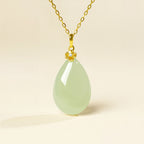 Collier en jade Hetian goutte d'eau