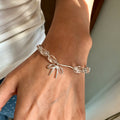 Bracelet Nœud Quartz Clair Design Raffiné et Polyvalent – Purifie l'Aura, Stimule la Sagesse