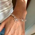 Clear Quartz Bow Bracelet – Purify Aura, Boost Wisdom