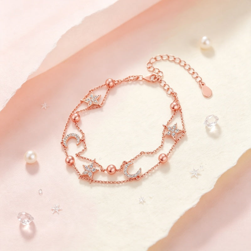 Bracelet Lune et Étoile Pacte d'Amour
