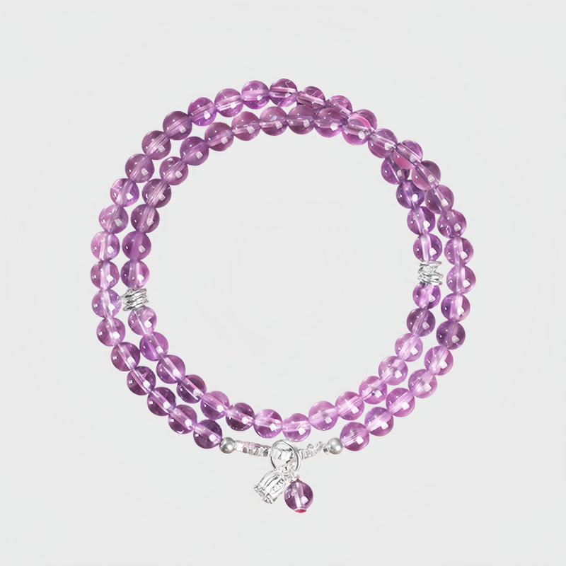 Natural Amethyst Lily of the Valley Bracelet – Open Wisdom, Attract Benefactors