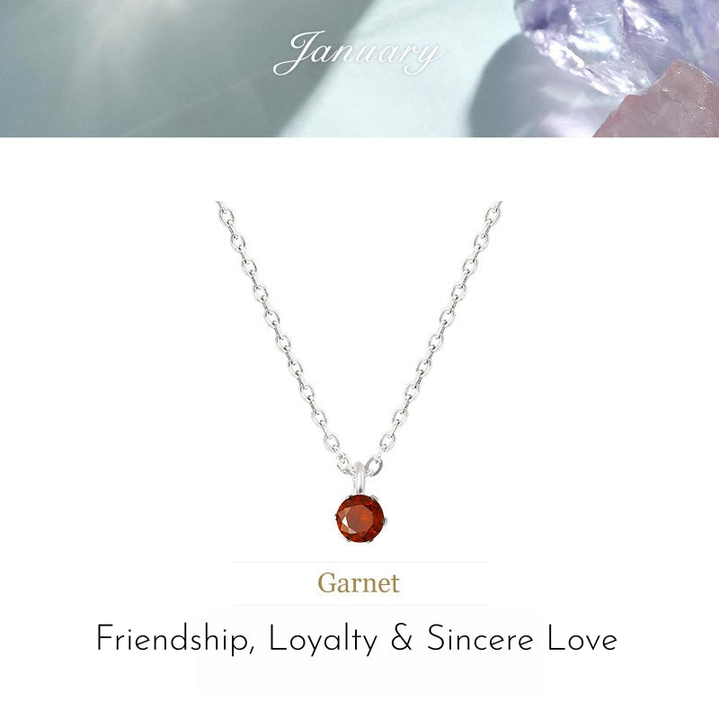 Vintage Fine 12 Birthstone Clavicle Necklace, Ideal Birthday Gift Accessory