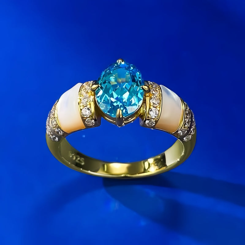 Bague Aigue-Marine Naturelle Rêveuse - Esprit Calme