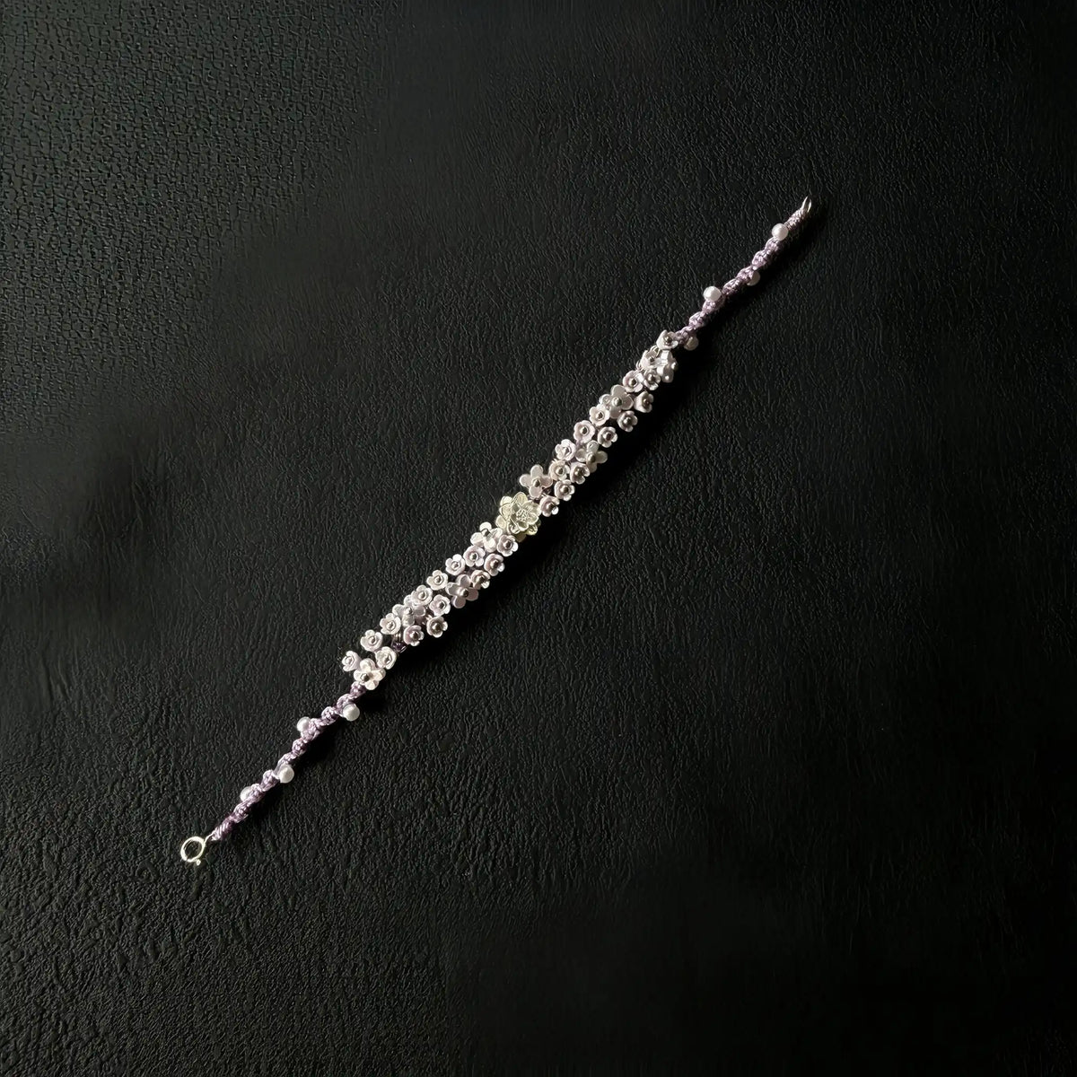 Iris Purple Lotus Woven Bracelet - Symbol of Purity & Serenity
