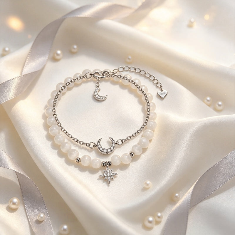 Bracelet Lune et Étoile Pacte d'Amour