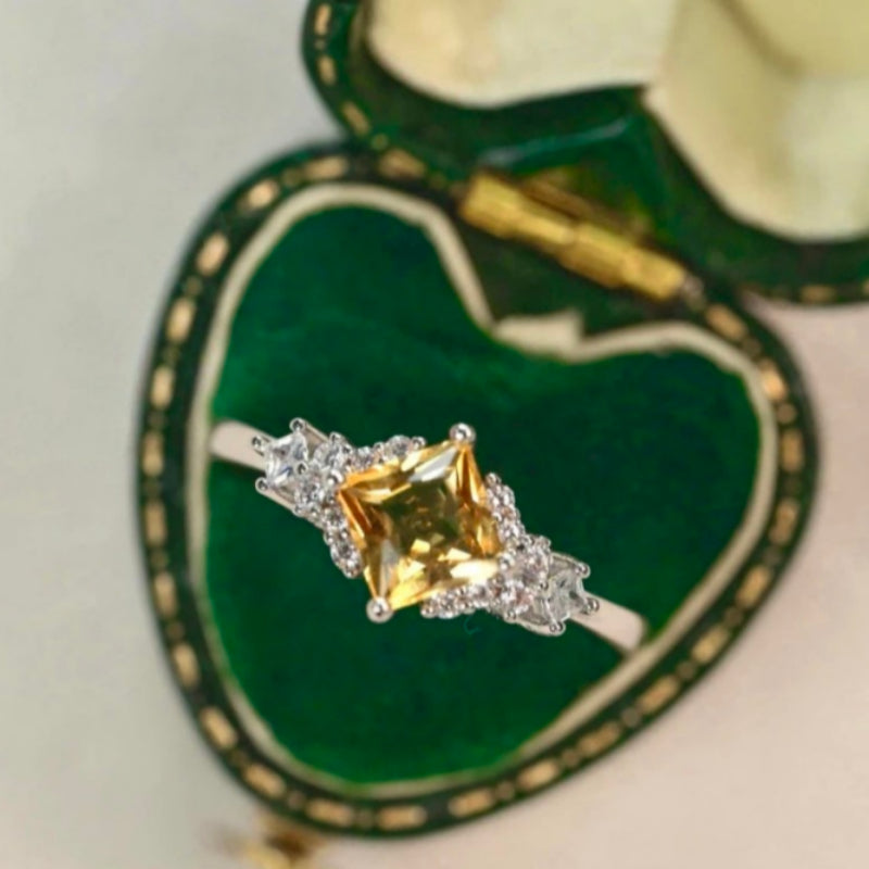 Natural Yellow Citrine Ring - Bring Good Fortune & Rich