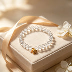 Bracelet Lotus en Cristal Clair – Protection Spirituelle et Mala Attire-Argent