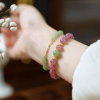 Natural Purple-Pink Jade Stackable Bracelet – Embrace Positive Energy Daily