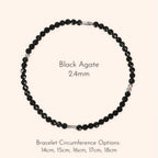 Cool Dark‑Tone Stacking Beaded Bracelets - Protection & Purification