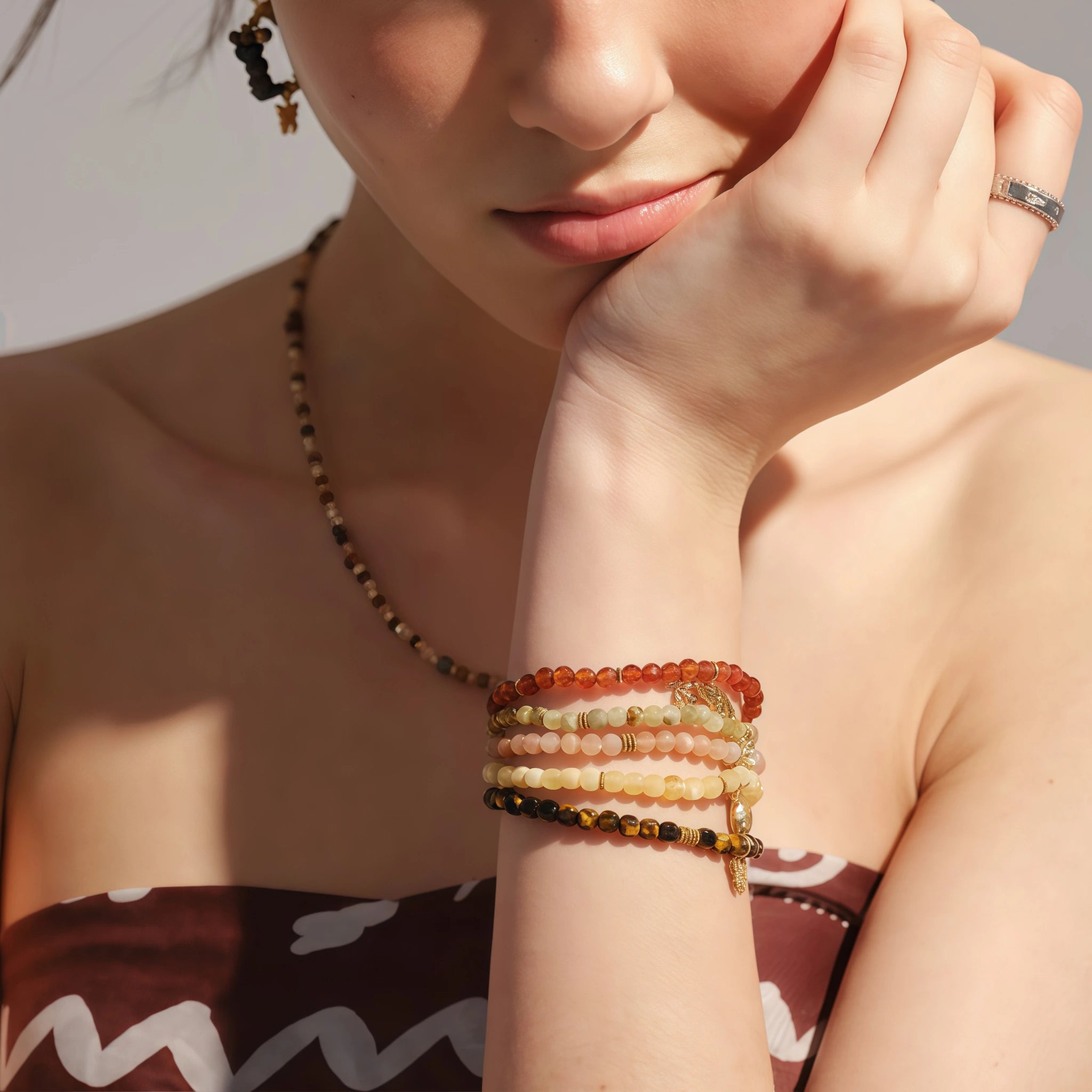 Collier en cristal naturel couronne vintage
