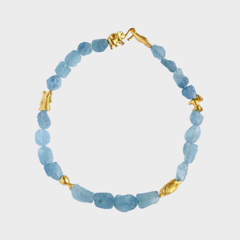 Aquamarine Luck Bracelet Ocean Raw Stone