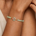 Bracelet en jade Hetian naturel Lotus Éclat Pur
