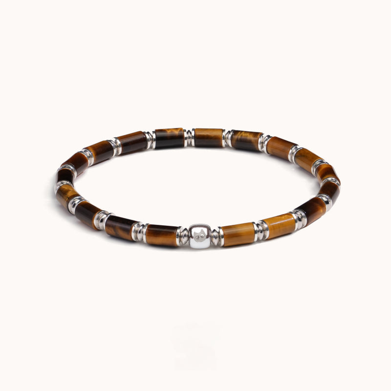 Bracelet Œil-de-Tigre Naturel — Essentiel Empilable Porteur de Chance et de Fortune