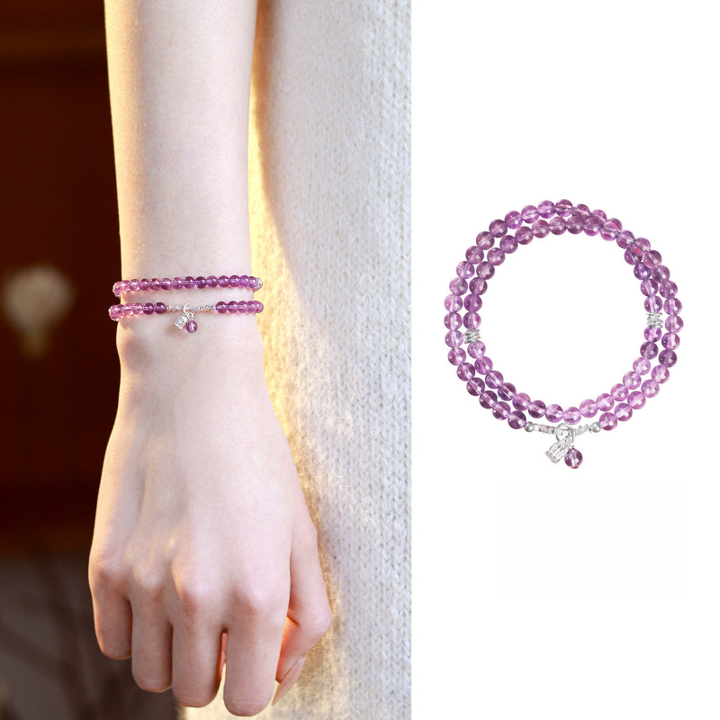 Natural Amethyst Lily of the Valley Bracelet – Open Wisdom, Attract Benefactors