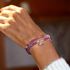 Bracelet « Muguet » en Améthyste naturelle – Sagesse ouverte, Attire les bienfaiteurs