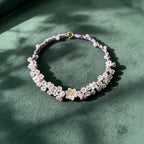 Iris Purple Lotus Woven Bracelet - Symbol of Purity & Serenity