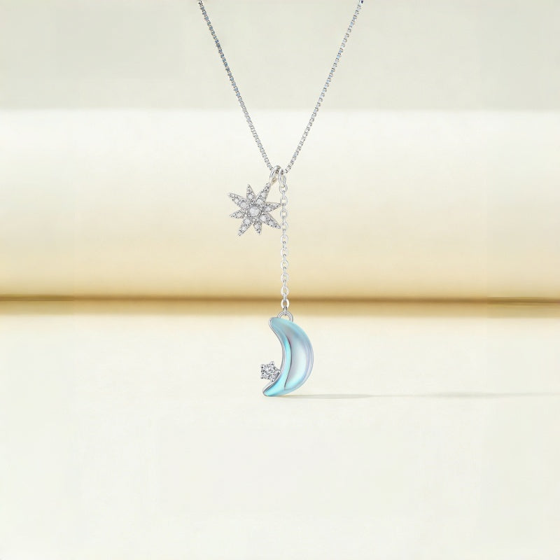 Twilight Shine Moon & Star Necklace - Calm Your Soul