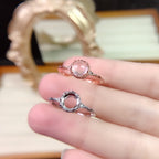 Natural Rose Quartz Crystal, Healing Ring For Women