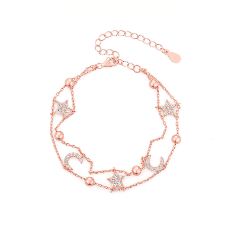 Bracelet Lune et Étoile Pacte d'Amour