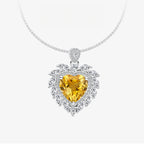 Collier Cœur Étincelant en Cristal Naturel