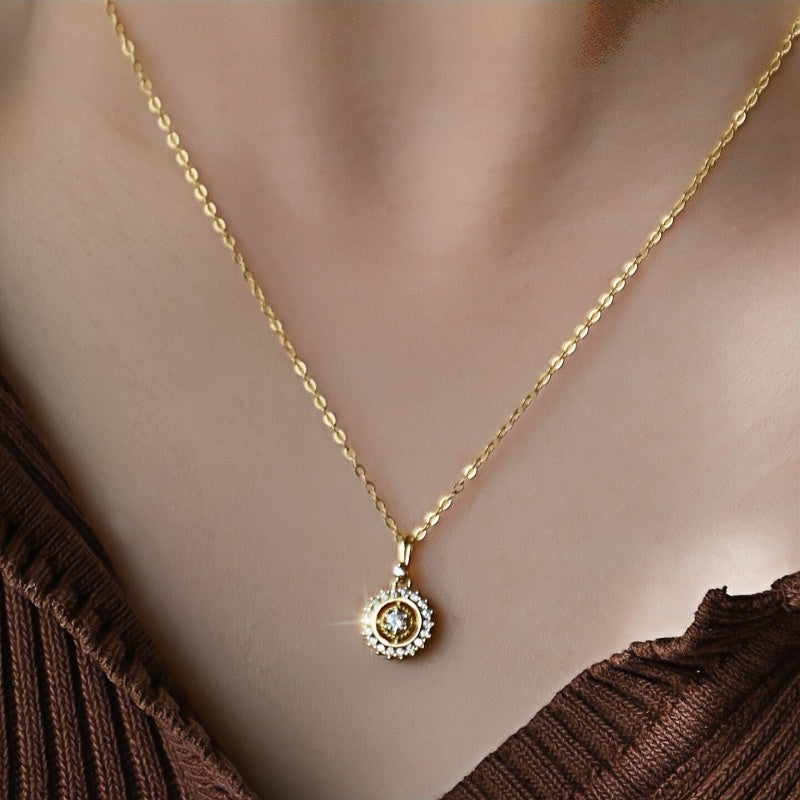 Lucky Compass Necklace | 60th Birthday Gift for Her in Silver & Gold