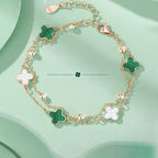 Four-Leaf Clover Bracelet，Four-Leaf Clover Carries Beautiful Wishes