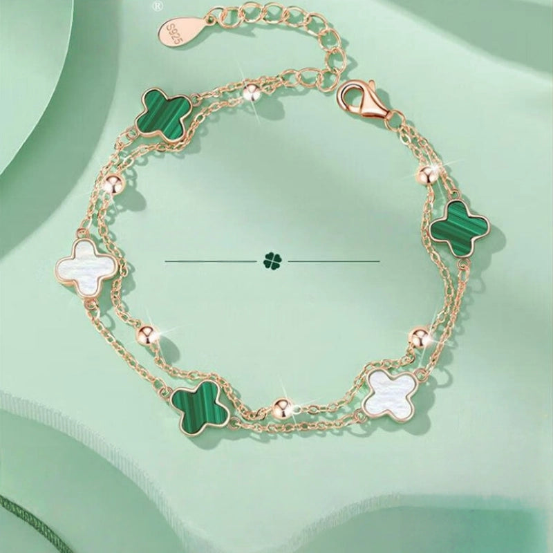 Four-Leaf Clover Bracelet，Four-Leaf Clover Carries Beautiful Wishes