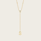 Y-Neck Custom Initial Necklace Adjustable Versatile Personalized Choker