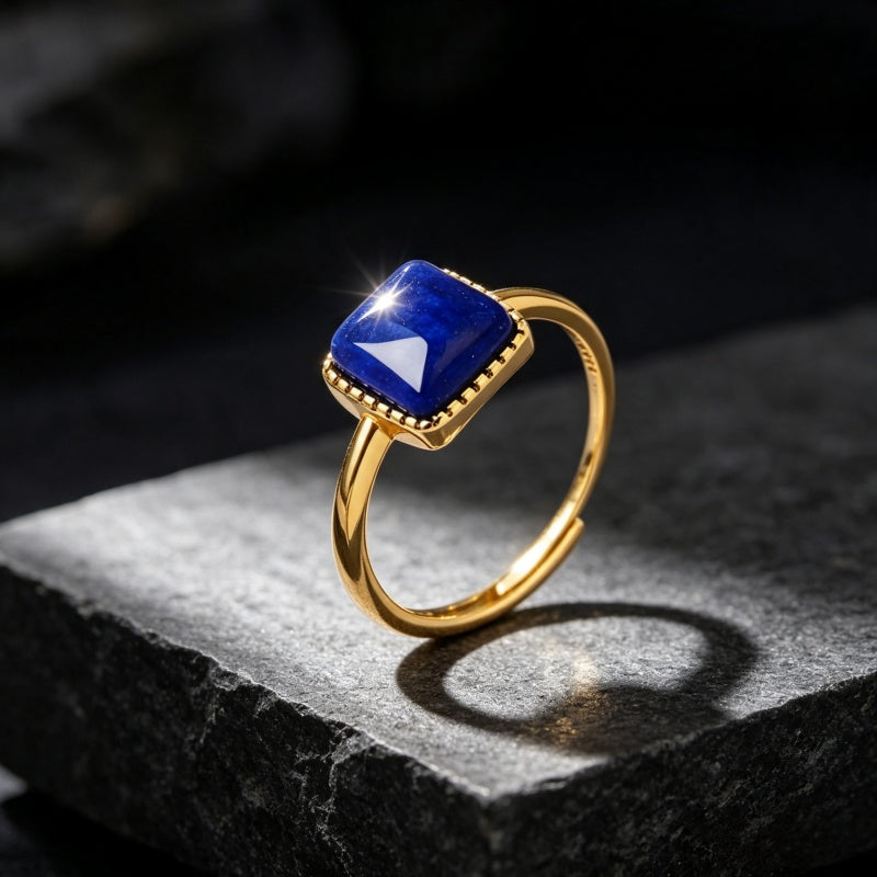 Classic Lapis Lazuli Indigo Ring - Awakens Inner Wisdom