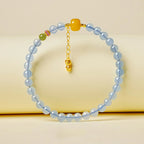 Little Bear Natural Aquamarine Bracelet - Gentle Wave Glow Soothes Restless Hearts