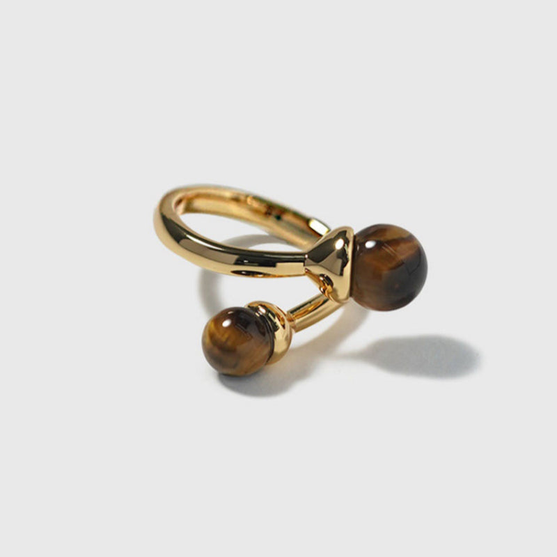 Bague d'exception en œil de tigre - Symbole de courage et de richesse