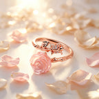 Rose Gold Natural Crystal Love Ring - Embrace Warmth and Luck