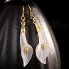 Boucles d'oreilles en quartz clair Clarté Volubilis