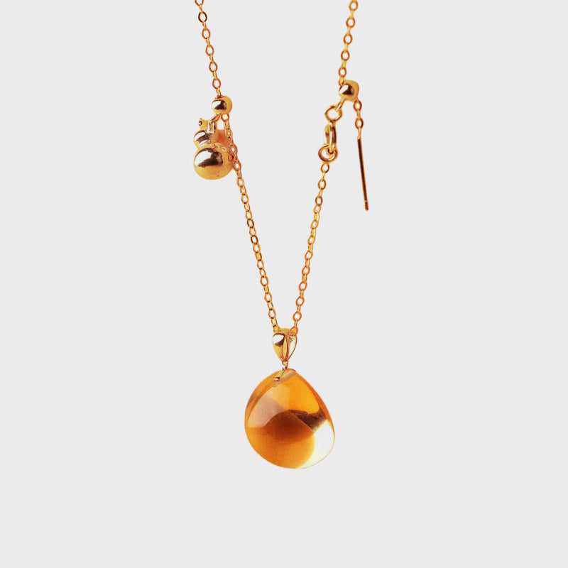 Natural Brazilian Citrine Necklace – Attract Wealth, Boost Confidence, Absorb Sunshine